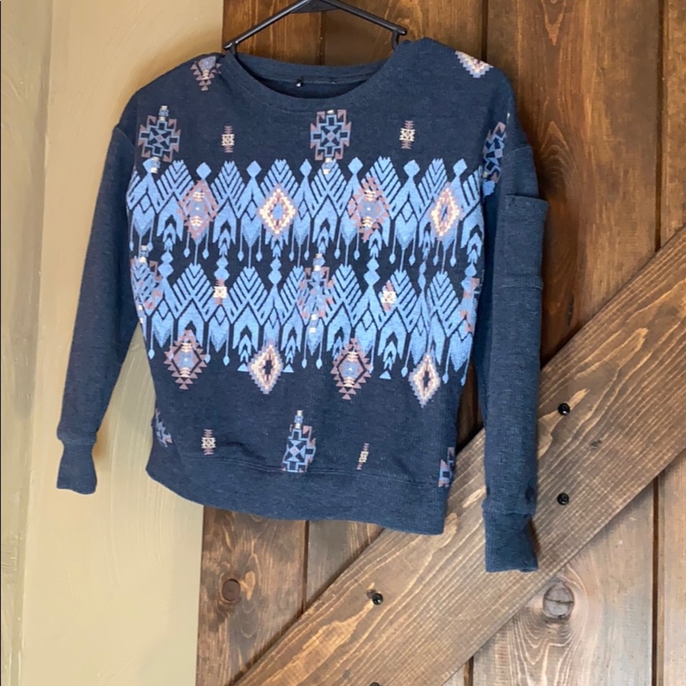 Girls Long sleeve waffle knit crop